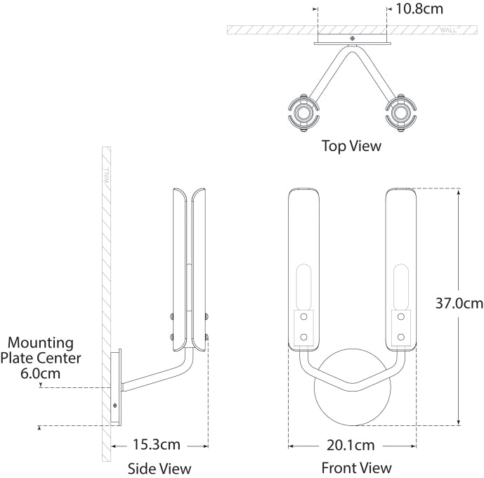 Casoria 14" Double Sconce Blueprint