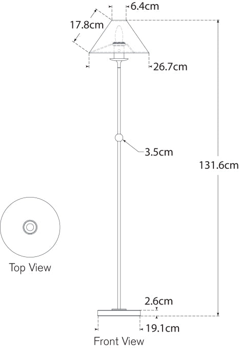 Lampada da terra media Caspian Progetto