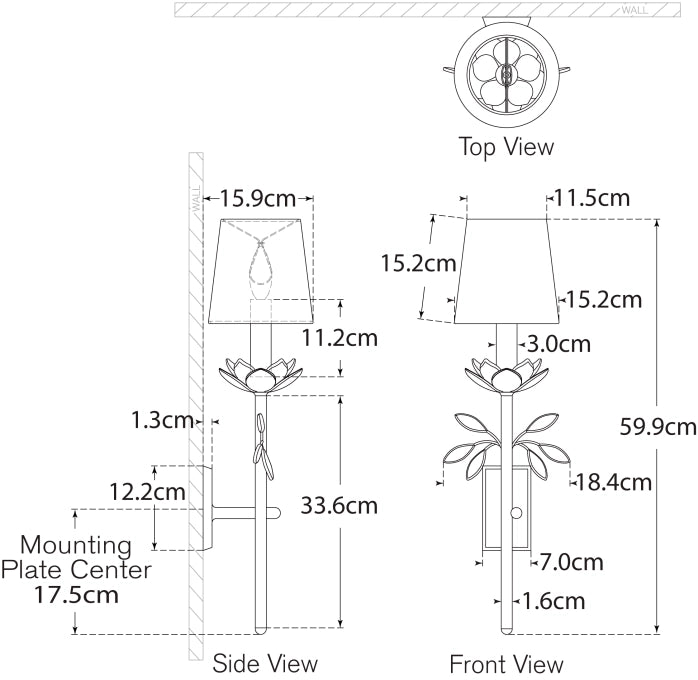Clementine 22" Tail Sconce Blueprint