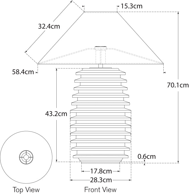 Crenelle 27" Stacked Table Lamp Blueprint