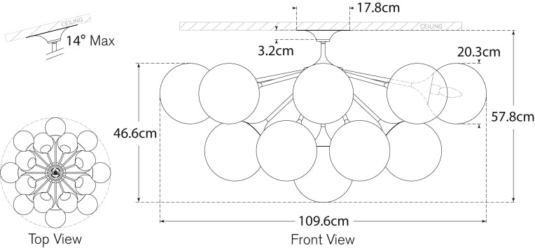 Cristol 43" Flush Mount Blueprint