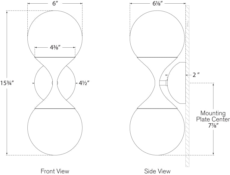 Cristol Small Double Sconce Blueprint
