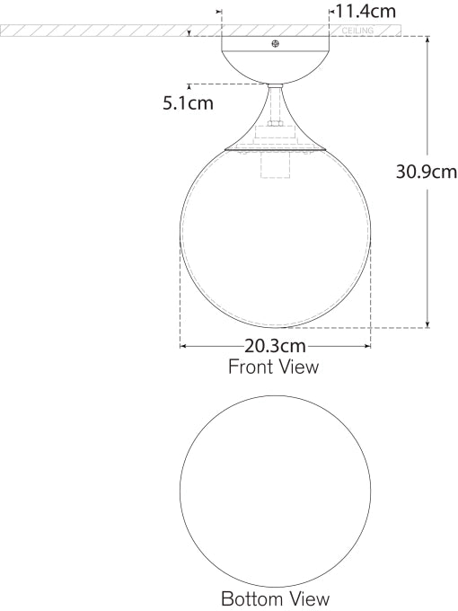 Cristol Small Single Flush Mount Blueprint