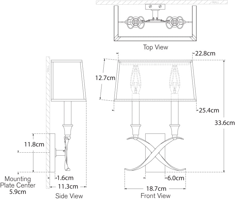 Cross Bouillotte Small Sconce Blueprint