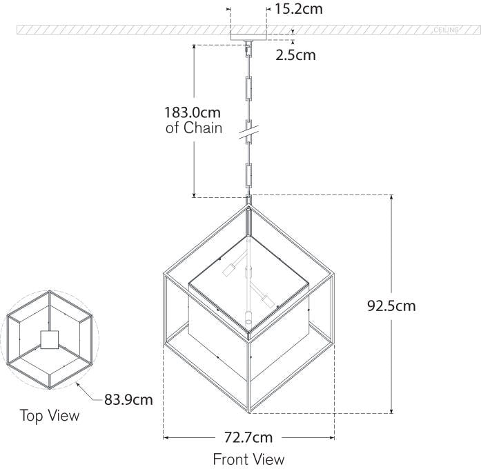 Cubed X-Large Pendant Blueprint