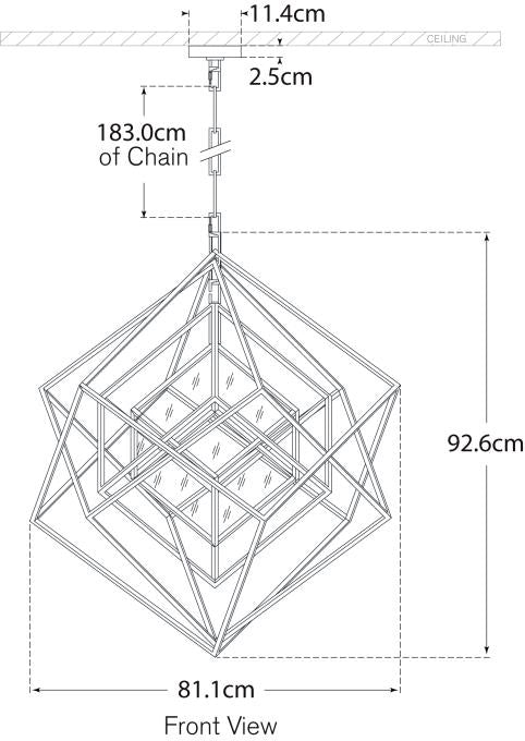 Cubist Medium Chandelier Blueprint
