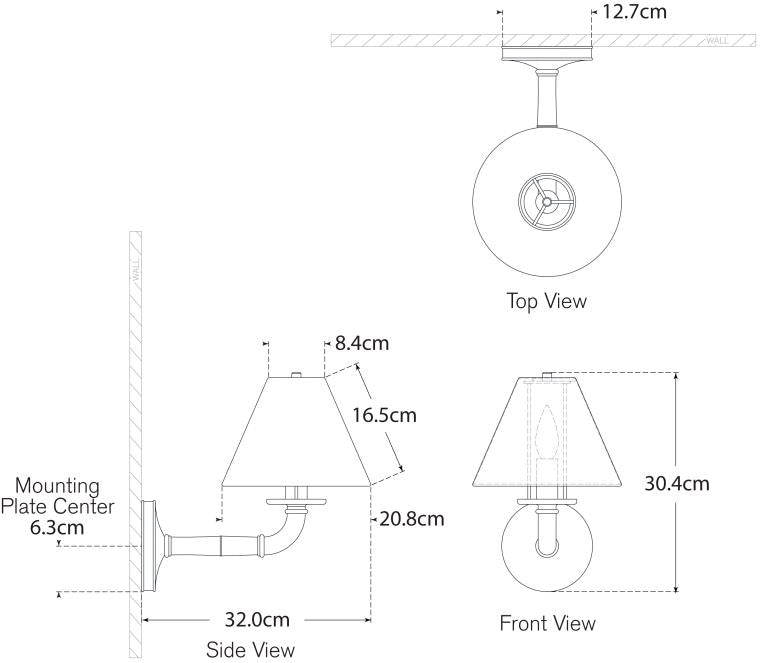 Dalfern Medium Single Sconce Blueprint