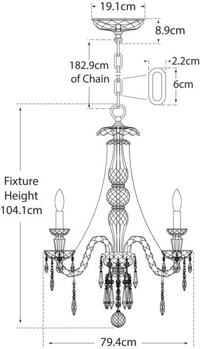 Daniela Wide Chandelier Blueprint