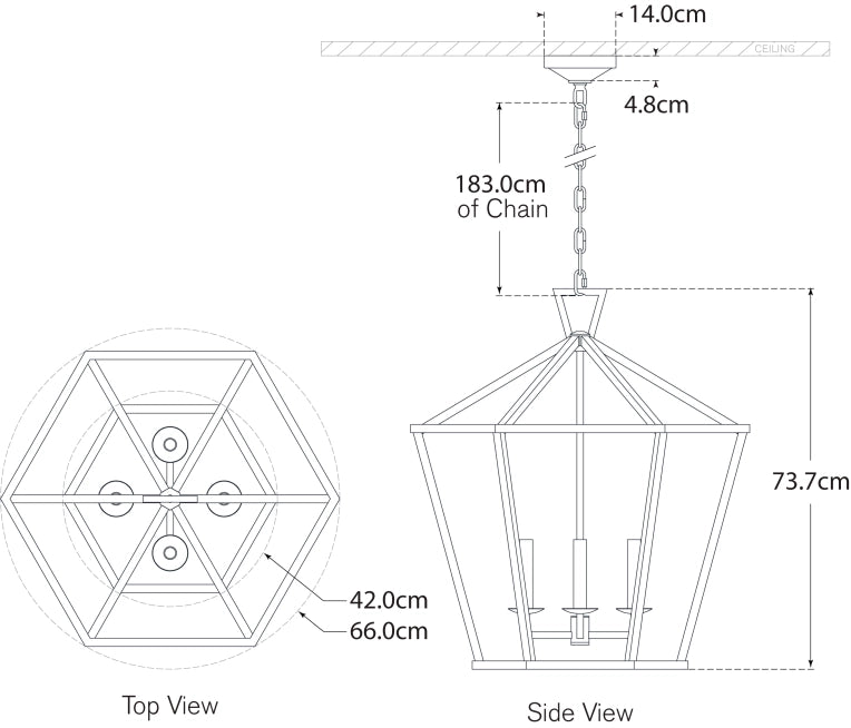 Darlana Large Hexagonal Lantern Blueprint