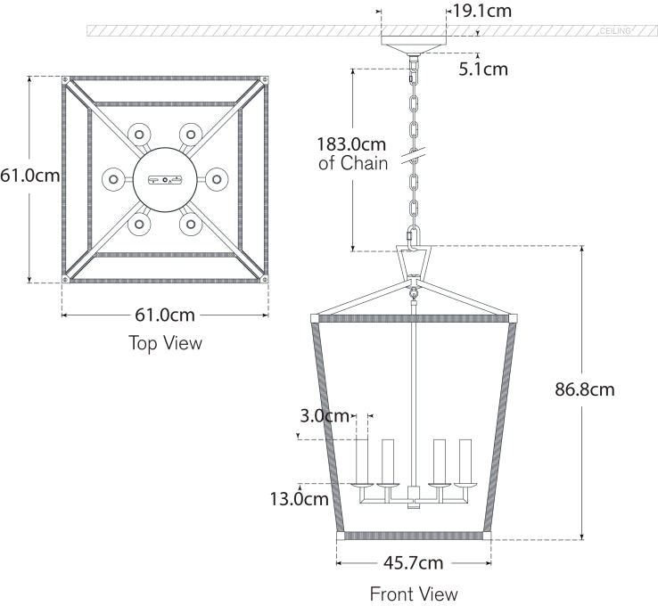 Darlana Large Wrapped Lantern Blueprint