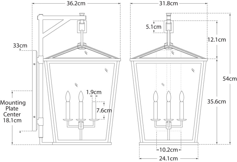 Darlana Medium Bracket Lantern Blueprint
