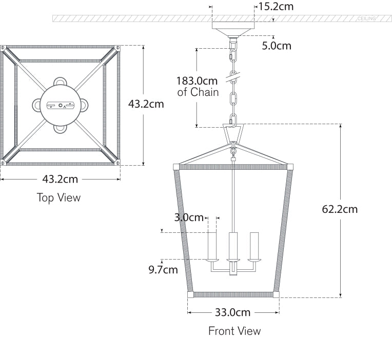 Darlana Medium Wrapped Lantern Blueprint