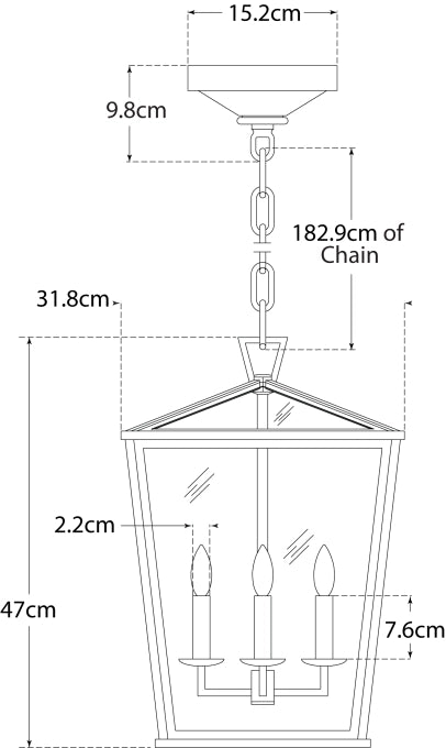 Darlana Small Hanging Lantern Blueprint