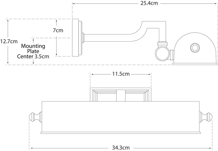 Dean 12" Picture Light Blueprint