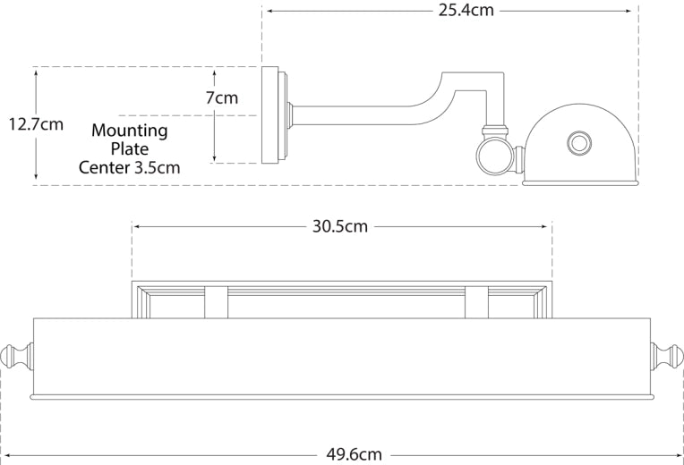 Dean 18" Picture Light Blueprint