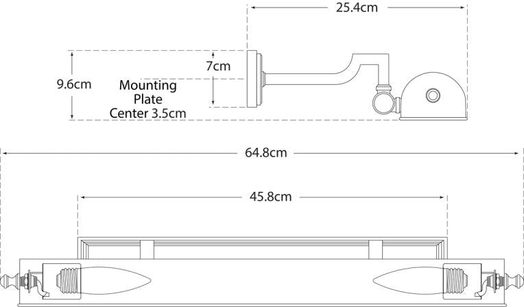 Dean 24" Picture Light Blueprint