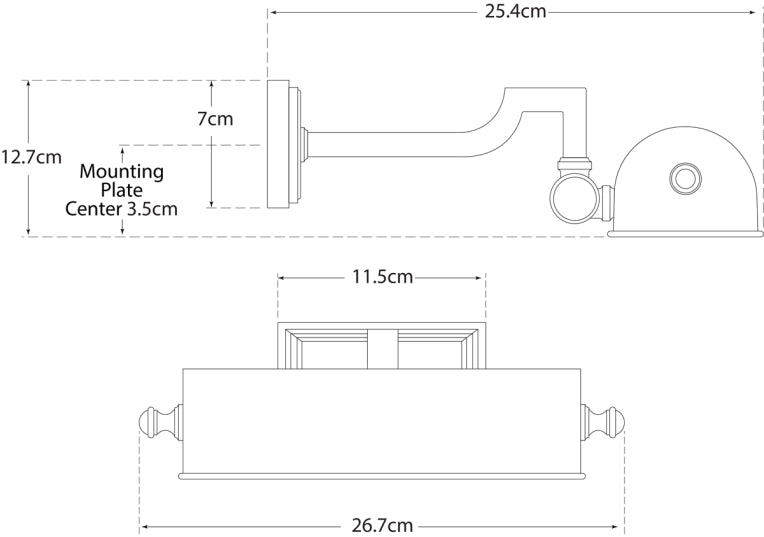 Dean 9" Picture Light Blueprint