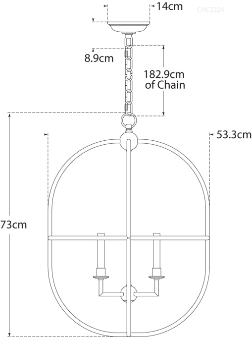 Desmond Open Oval Lantern Blueprint