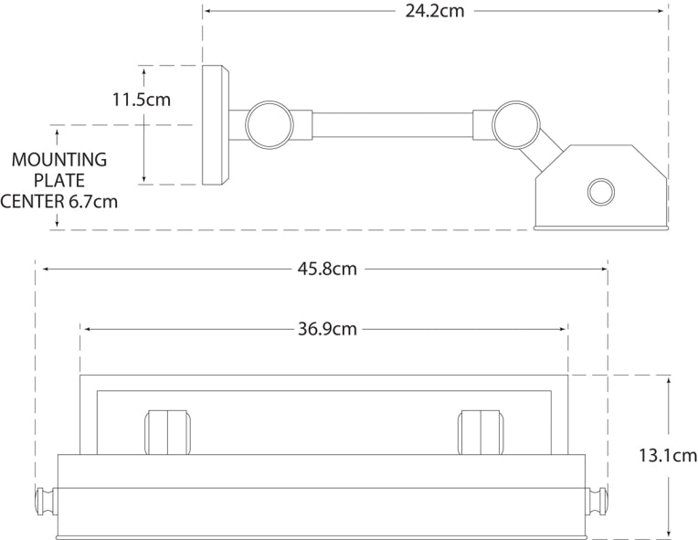 Dorchester 18" Picture Light Blueprint