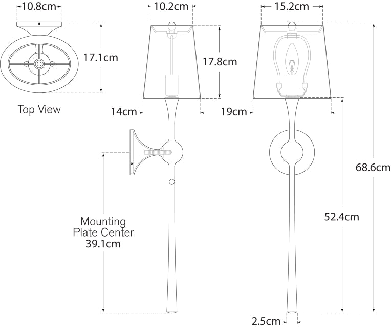 Dover Large Tail Sconce Blueprint