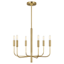 Brianna Small Chandelier in Burnished Brass with No Option