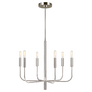 Brianna Small Chandelier in Polished Nickel with No Option