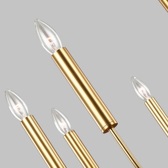 Brianna Medium Chandelier in Burnished Brass with No Option