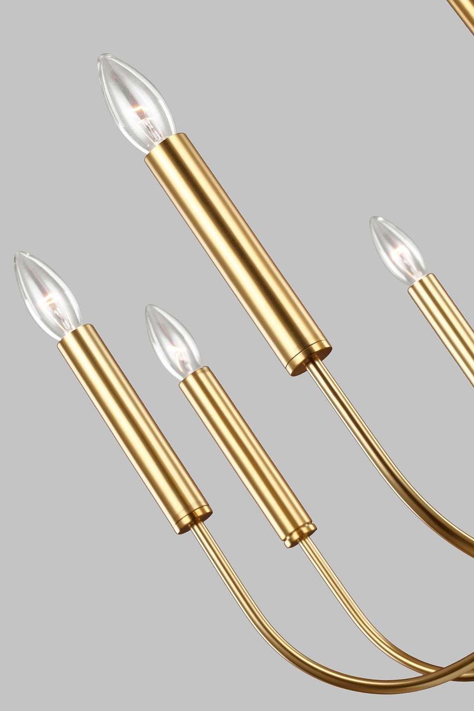 Brianna Medium Chandelier in Burnished Brass with No Option