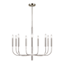 Brianna Medium Chandelier in Polished Nickel with No Option