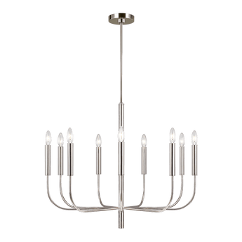 Brianna Medium Chandelier in Polished Nickel with No Option