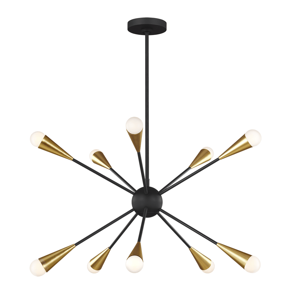 Jax Medium Chandelier in Midnight Black
