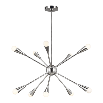 Jax Medium Chandelier in Polished Nickel