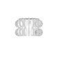 Ecos Small Wall Lamp - Glossy Chrome / White Striped