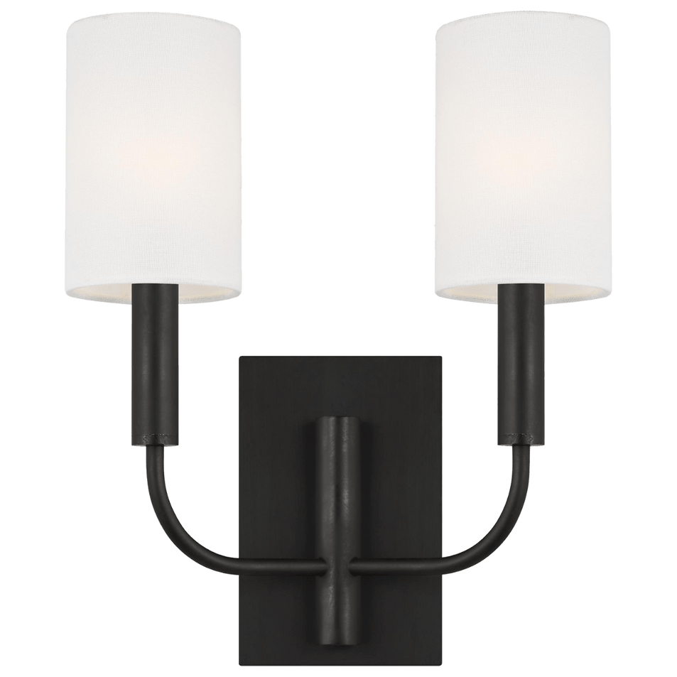 Brianna Double Sconce, a premium Decorative light by Visual Comfort & Co. Close - up image of its design.