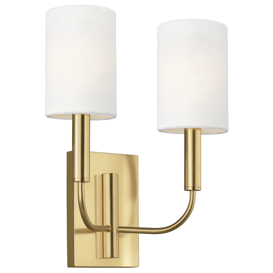 Brianna Double Sconce, a premium Decorative light by Visual Comfort & Co. Close - up image of its design.