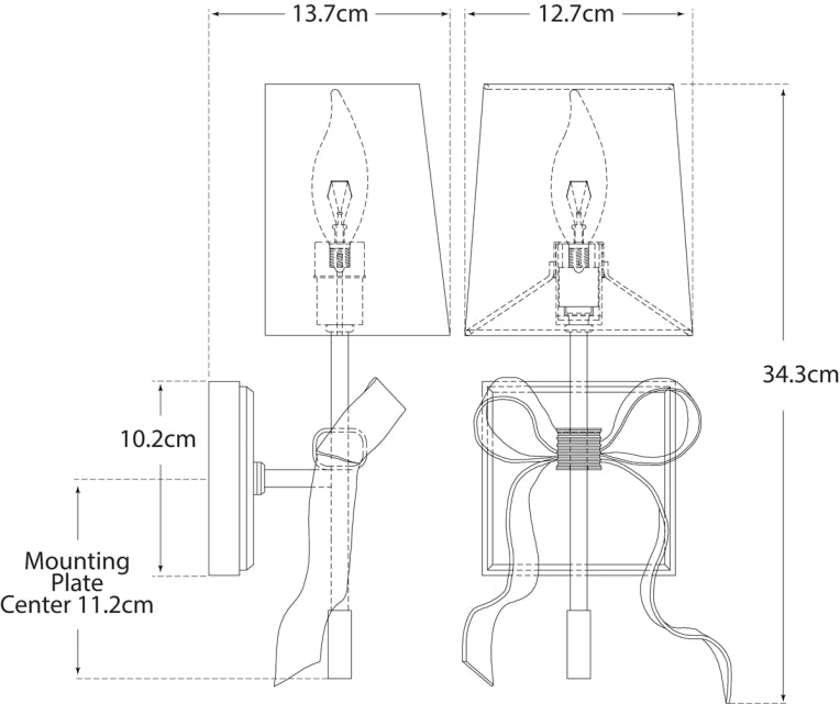 Ellery Gros-Grain Bow Small Sconce Blueprint