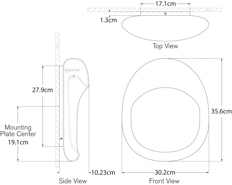 Esculpa 14" Rounded Wall Light Blueprint