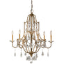 Valentina Medium Chandelier in Oxidized Bronze