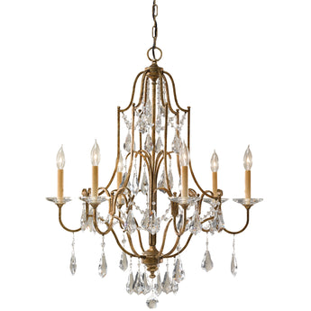 Valentina Medium Chandelier in Oxidized Bronze