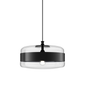 Lampada a sospensione Futura grande - Matte Black / Cristallo Nero