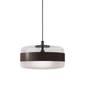 Lampada a sospensione Futura grande - Matte Black / Marrone fumo