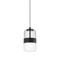 Lampada a sospensione Futura media - Matte Black / Bianco Nero