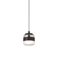 Lampada a sospensione Futura piccola - Matte Black / Marrone fumo