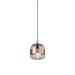 Lampada a sospensione Futura piccola - Glossy Copper – Matt Black / Crystal Copper