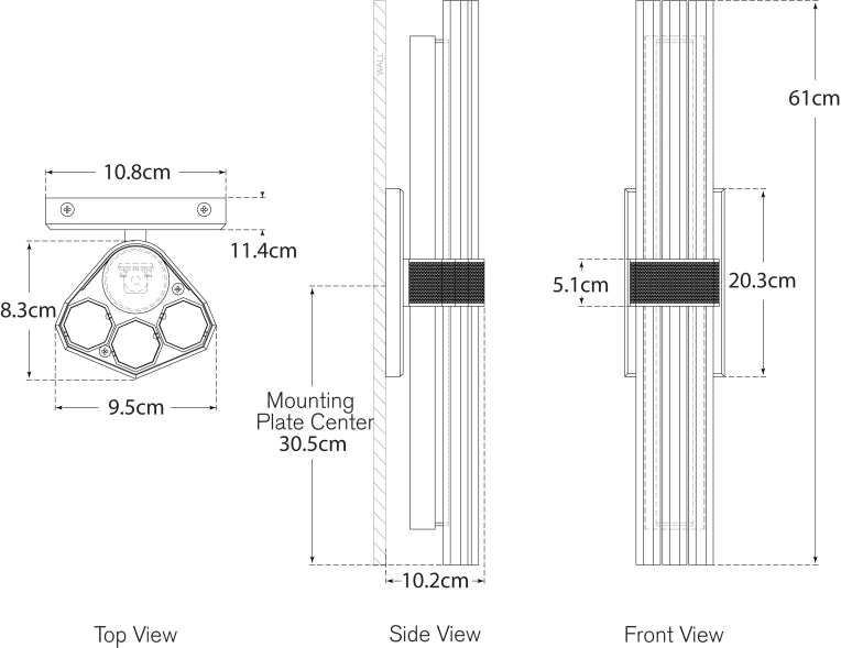 Fascio 24" Sconce Blueprint