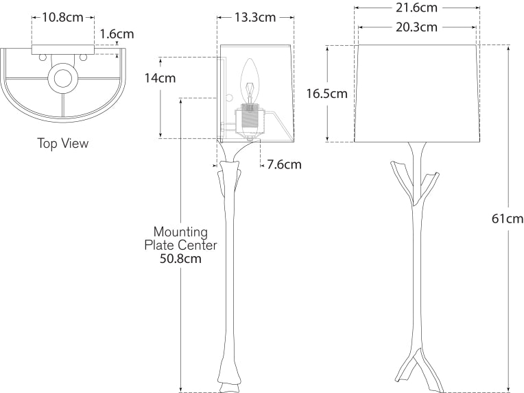 Fliana Tail Sconce Blueprint