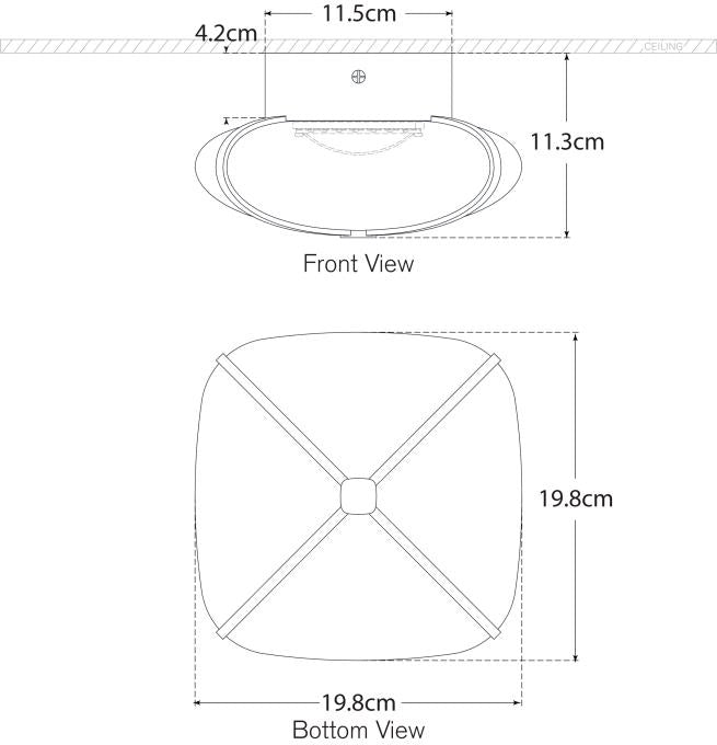 Fondant 8" Flush Mount Blueprint