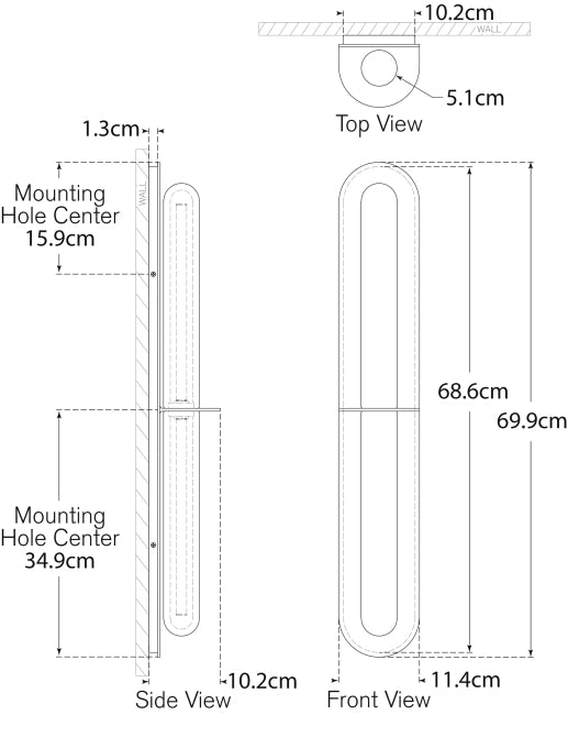 Fosse 28" Linear Tube Sconce Blueprint