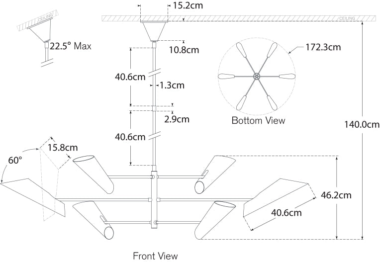 Franca Large Pivoting Chandelier Blueprint