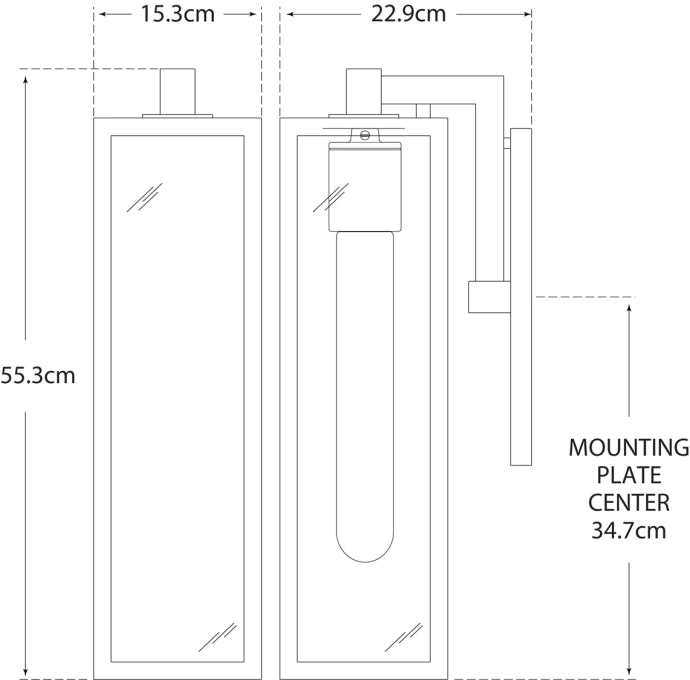 Fresno Framed Long Sconce Blueprint